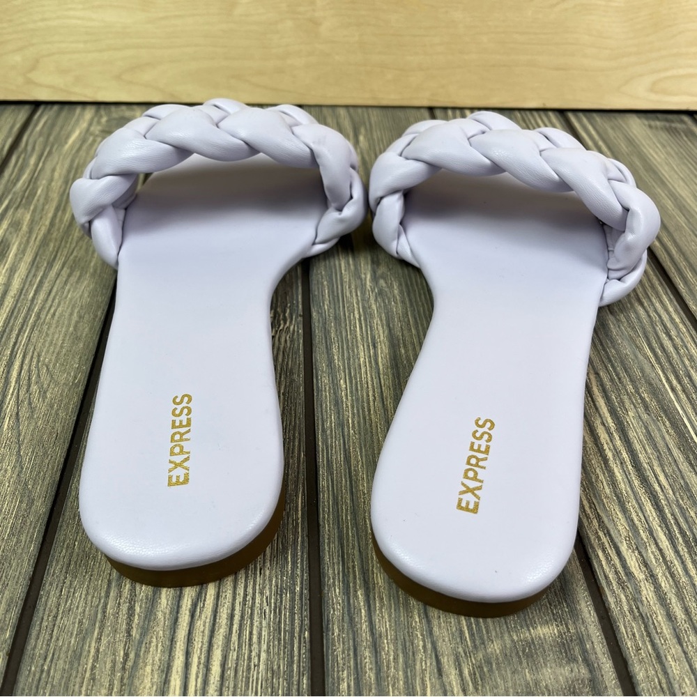 Express Braided One Band Sandals Lilac Purple Women's Size 9.5 - Picture 5 of 8